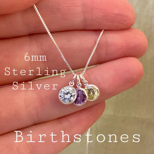 Minimalist Mom's Birthstone Necklace